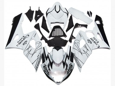 Acquista Carene Moto Suzuki GSXR 1000 2005-2006 - Bianco Nero Corona OEM Stile