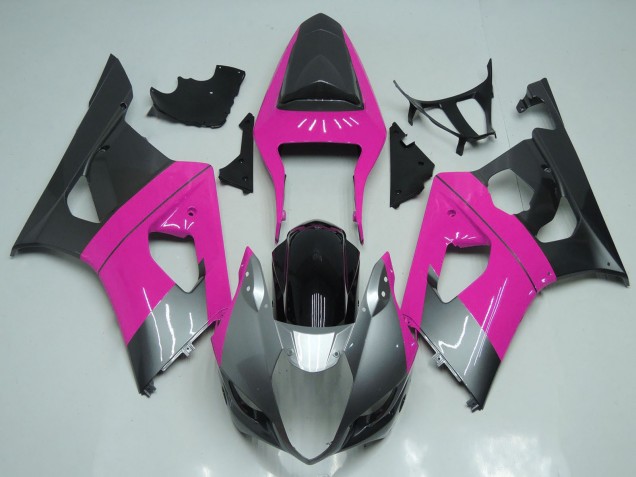Acquista Carene Moto Suzuki GSXR 1000 2003-2004 - Rosa Argento Nero