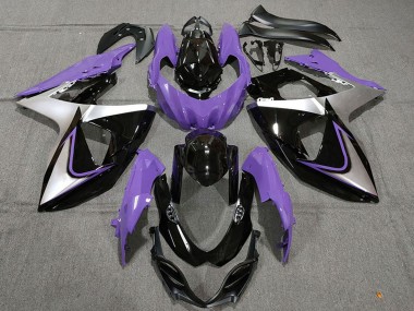 Acquista Carene Moto Suzuki GSXR 1000 2009-2016 - Viola Argento Nero