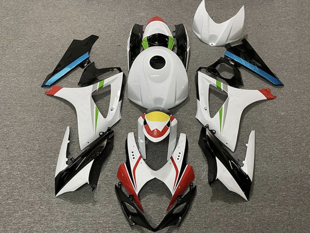 Acquista Carene Moto Suzuki GSXR 1000 2007-2008 - Bianco Rosso Giallo Blu Nero Corsa