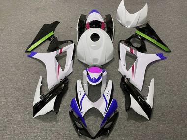 Acquista Carene Moto Suzuki GSXR 1000 2007-2008 - Bianco Blu Verde Nero Corsa