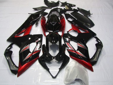 Acquista Carene Moto Suzuki GSXR 1000 2005-2006 - Nero Lucido Rosso Flare