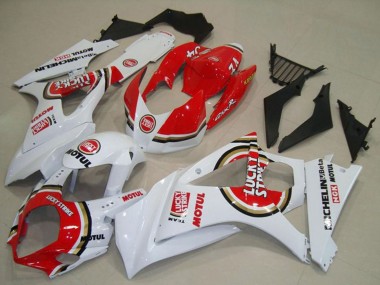 Acquista Carene Moto Suzuki GSXR 1000 2007-2008 - Bianco Rosso Lucky Strike