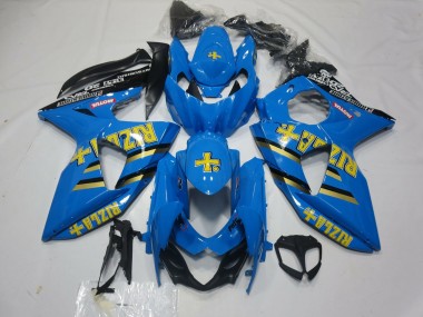 Acquista Carene Moto Suzuki GSXR 1000 2009-2016 - Blu Oro Nero Rizla
