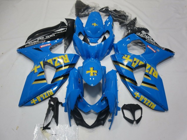 Acquista Carene Moto Suzuki GSXR 1000 2009-2016 - Blu Oro Nero Rizla