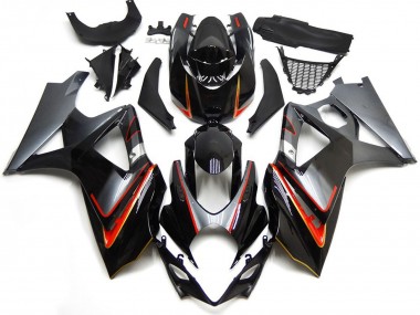 Acquista Carene Moto Suzuki GSXR 1000 2007-2008 - Nero Lucido Rosso Argento