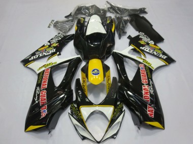 Acquista Carene Moto Suzuki GSXR 1000 2007-2008 - Bianco Giallo Rosso Nero Dunlop