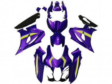 Acquista Carene Moto Suzuki GSXR 1000 2017-2024 - Viola Giallo Stile