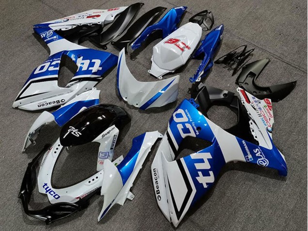 Acquista Carene Moto Suzuki GSXR 1000 2009-2016 - Bianco Blu Nero Tyco