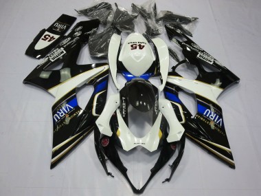Acquista Carene Moto Suzuki GSXR 1000 2005-2006 - Bianco Blu Nero Giallo Viru