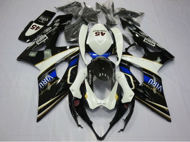Acquista Carene Moto Suzuki GSXR 1000 2005-2006 - Bianco Blu Nero Giallo Viru