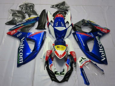 Acquista Carene Moto Suzuki GSXR 1000 2009-2016 - Bianco Blu Giallo Rosso Voltcom 22