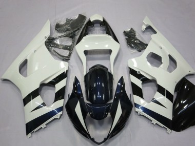 Acquista Carene Moto Suzuki GSXR 1000 2003-2004 - Bianco Nero Lucido