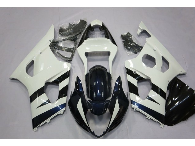 Acquista Carene Moto Suzuki GSXR 1000 2003-2004 - Bianco Nero Lucido
