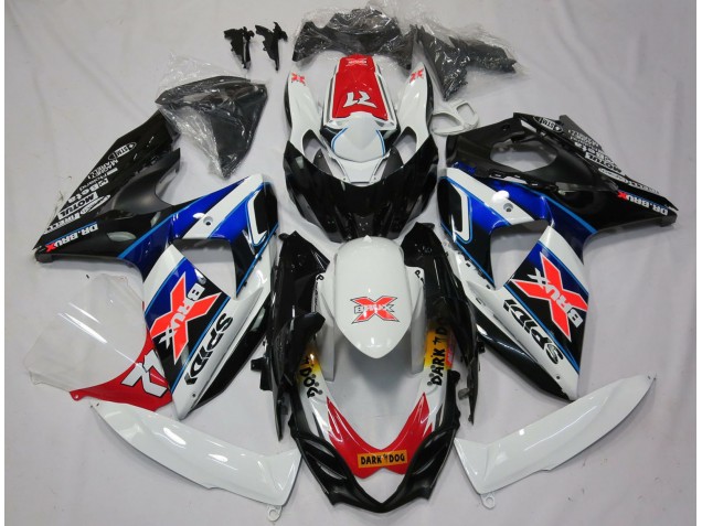 Acquista Carene Moto Suzuki GSXR 1000 2009-2016 - Bianco Blu Rosso Nero X