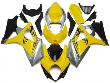 Acquista Carene Moto Suzuki GSXR 1000 2007-2008 - Giallo Argento Nero OEM Stile