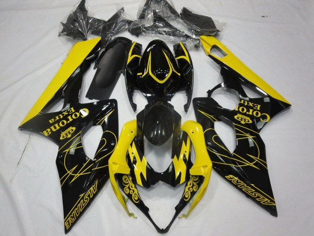 Acquista Carene Moto Suzuki GSXR 1000 2005-2006 - Giallo Nero Corona Alstare