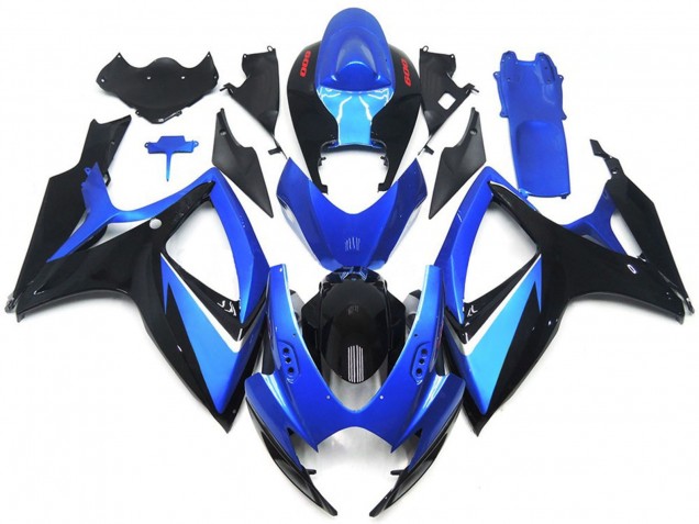 Acquista Carene Moto Suzuki GSXR 600 / GSXR 750 2006-2007 - Blu Nero Rosso Banda