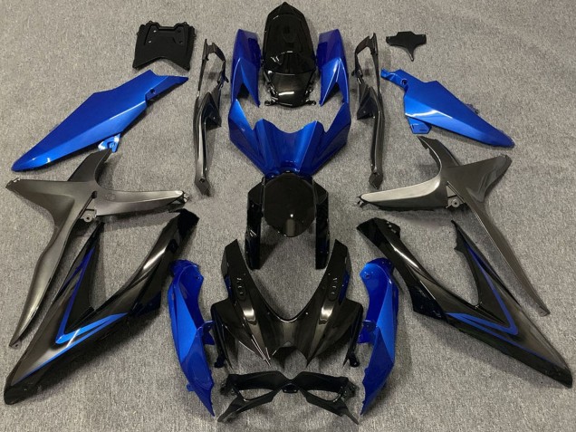 Acquista Carene Moto Suzuki GSXR 600 / GSXR 750 2008-2010 - Blu Grigio Nero Lucido