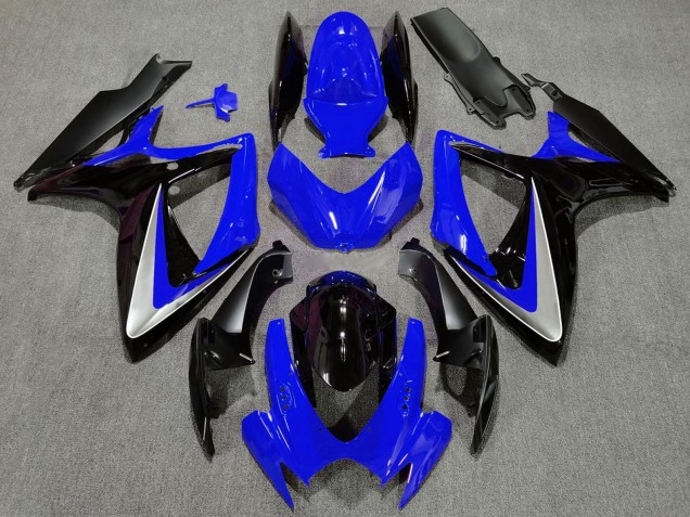 Acquista Carena Moto Suzuki GSXR 600 / GSXR 750 2006-2007 - Blu Argento Nero Lucido OEM Stile
