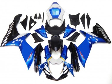 Acquista Carene Moto Suzuki GSXR 600 / GSXR 750 2011-2024 - Blu Stile Rosso Stella