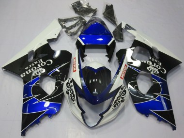 Acquista Carene Moto Suzuki GSXR 600 / GSXR 750 2004-2005 - Bianco Blu Nero Corona Motul