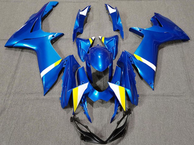 Acquista Carene Moto Suzuki GSXR 600 / GSXR 750 2011-2024 - Blu Bianco Giallo