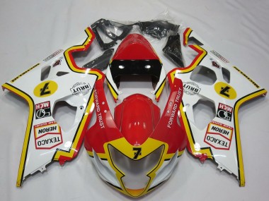 Acquista Carene Moto Suzuki GSXR 600 / GSXR 750 2004-2005 - Bianco Rosso Giallo