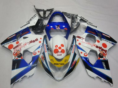 Acquista Carene Moto Suzuki GSXR 600 / GSXR 750 2004-2005 - Bianco Blu Rosso Giallo Nero Dark Dog