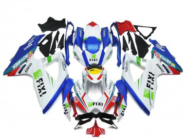Acquista Carene Moto Suzuki GSXR 600 / GSXR 750 2008-2010 - Bianco Blu Verde Giallo Rosso Fixi
