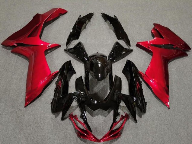Acquista Carene Moto Suzuki GSXR 600 / GSXR 750 2011-2024 - Rosso Nero Lucido
