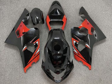 Acquista Carene Moto Suzuki GSXR 600 / GSXR 750 2004-2005 - Nero Lucido Rosso