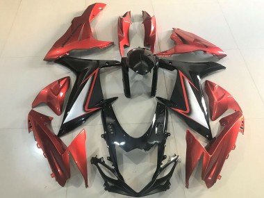 Acquista Carene Moto Suzuki GSXR 600 / GSXR 750 2011-2024 - Arancia Argento Nero Lucido
