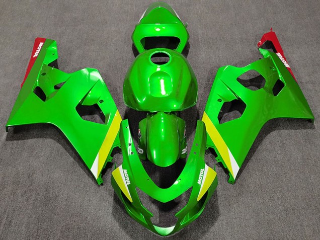 Acquista Carene Moto Suzuki GSXR 600 / GSXR 750 2004-2005 - Verde Giallo Bianco