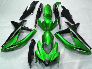 Acquista Carene Moto Suzuki GSXR 600 / GSXR 750 2008-2010 - Verde Argento Nero Lucido