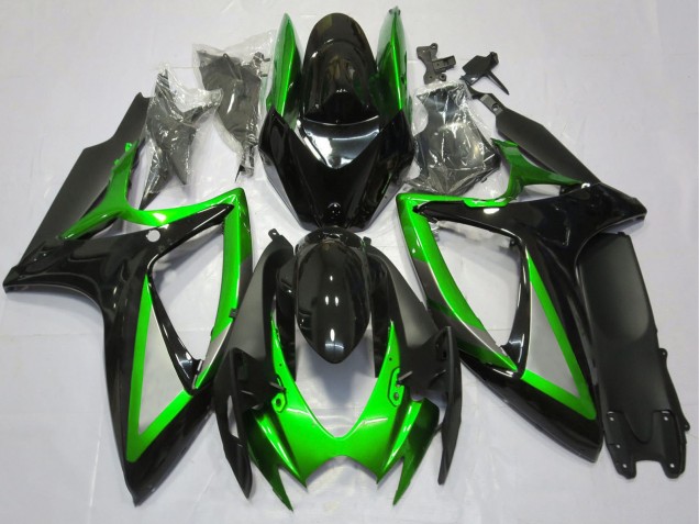 Acquista Carena Moto Suzuki GSXR 600 / GSXR 750 2006-2007 - Verde Nero Lucido Nero Opaco