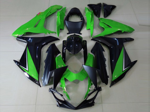 Acquista Carene Moto Suzuki GSXR 600 / GSXR 750 2011-2024 - Verde Nero Lucido Nero Opaco