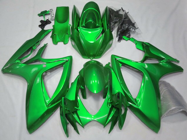 Acquista Carene Moto Suzuki GSXR 600 / GSXR 750 2006-2007 - Lucido Verde Pianura
