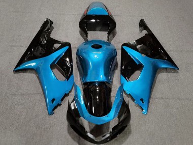 Acquista Carene Moto Suzuki GSXR 600 / GSXR 750 2001-2003 - Azzurro Chiaro Nero Lucido