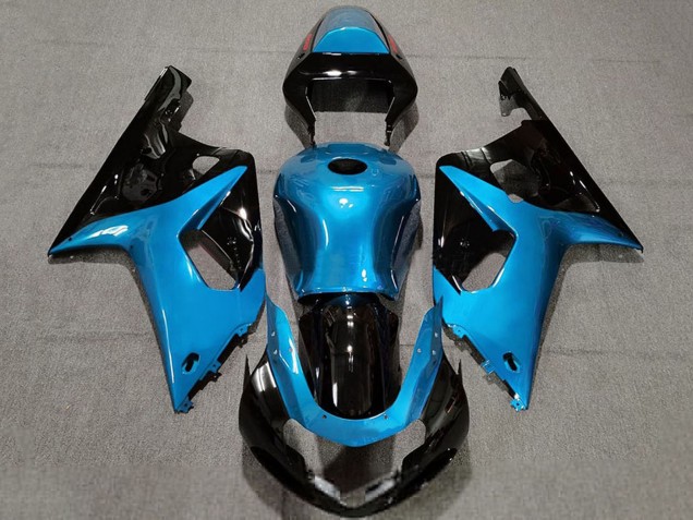 Acquista Carene Moto Suzuki GSXR 600 / GSXR 750 2001-2003 - Azzurro Chiaro Nero Lucido