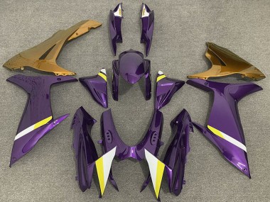 Acquista Carene Moto Suzuki GSXR 600 / GSXR 750 2011-2024 - Viola Oro Bianco Giallo