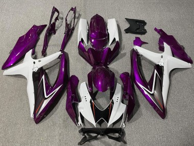 Acquista Carena Moto Suzuki GSXR 600 / GSXR 750 2008-2010 - Bianco Viola Nero