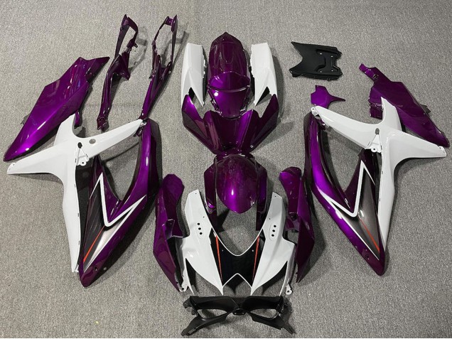 Acquista Carena Moto Suzuki GSXR 600 / GSXR 750 2008-2010 - Bianco Viola Nero