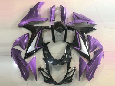 Acquista Carene Moto Suzuki GSXR 600 / GSXR 750 2011-2024 - Viola Nero Lucido