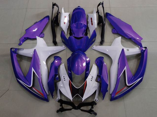 Acquista Carene Moto Suzuki GSXR 600 / GSXR 750 2008-2010 - Bianco Viola Nero