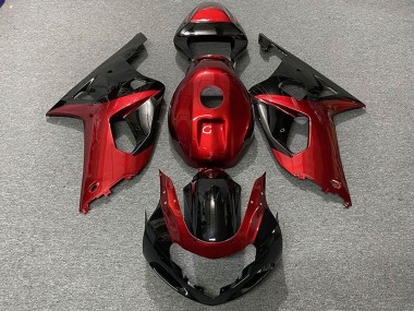 Acquista Carene Moto Suzuki GSXR 600 / GSXR 750 2001-2003 - Rosso Nero Lucido