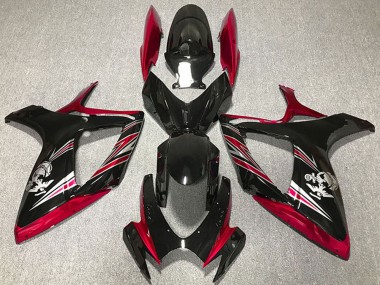 Acquista Carena Moto Suzuki GSXR 600 / GSXR 750 2006-2007 - Rosso Nero Lucido