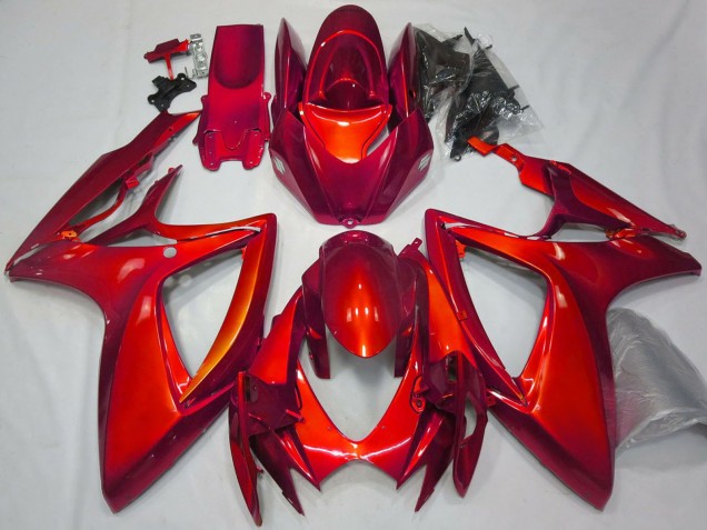 Acquista Carene Moto Suzuki GSXR 600 / GSXR 750 2006-2007 - Lucido Rosso Pianura