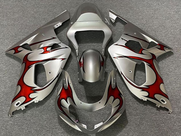 Acquista Carene Moto Suzuki GSXR 600 / GSXR 750 2001-2003 - Argento Rosso