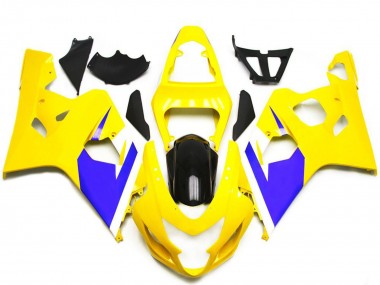 Acquista Carene Moto Suzuki GSXR 600 / GSXR 750 2004-2005 - Giallo Blu Bianco Nero Lucido